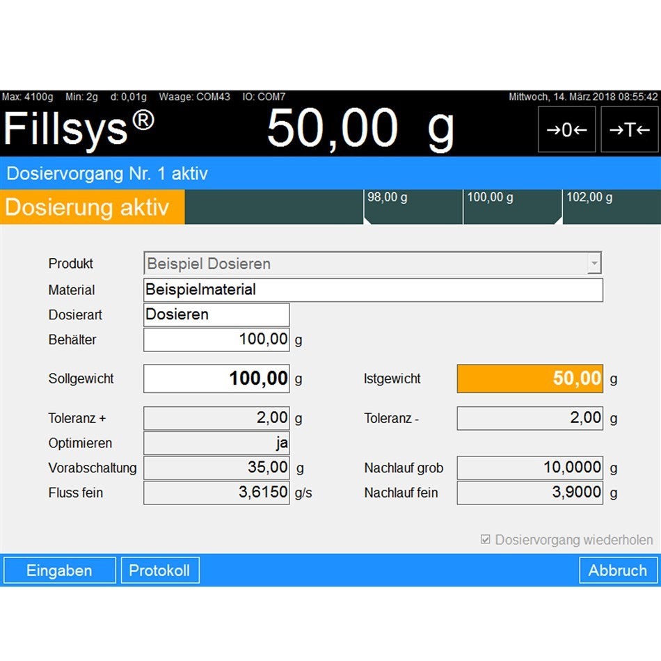Fillsys® Dosiersystem für Labor und Industrieanwendungen